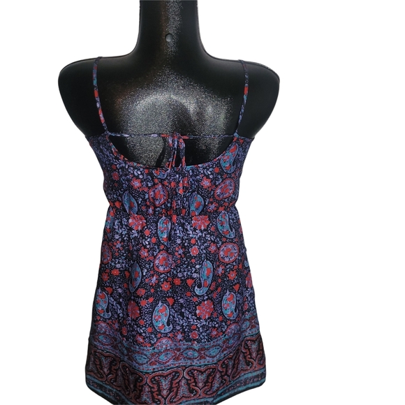 American Eagle Blue And Red Floral Strappy Dress S - Picture 6 of 6